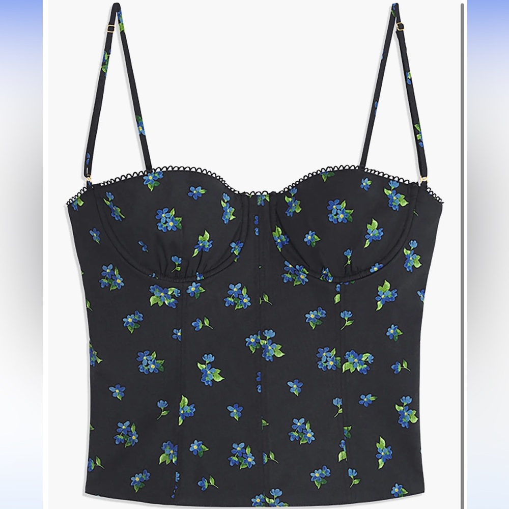 Weworewhat floral black top